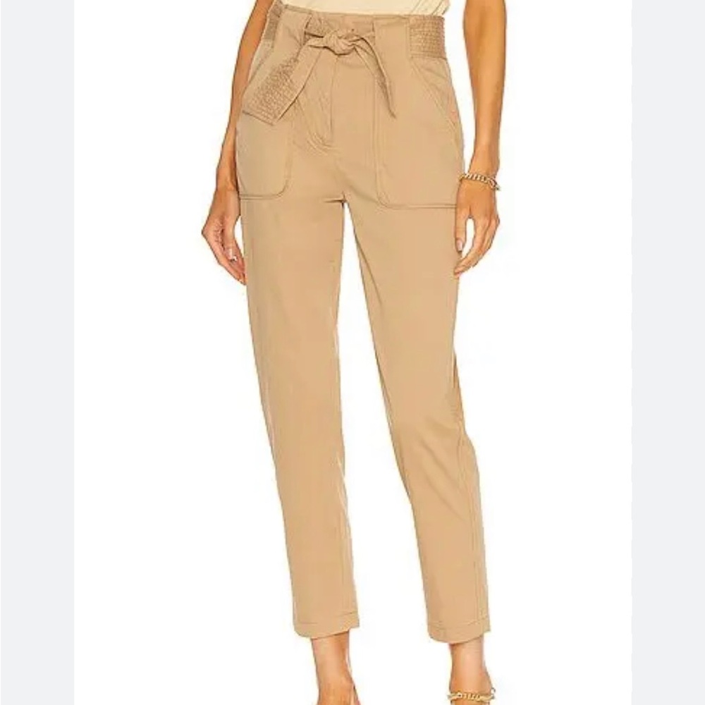 NWOT Veronica Beard Tan Khaki High-Waisted Pants weekend office cotton Fall